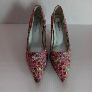 Amanda Smith Retro Floral Print Pumps Size 8 1/2 M